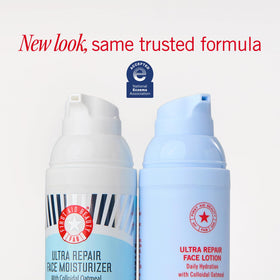 First Aid Beauty close-up of creamy texture demonstrating fast absorption benefit