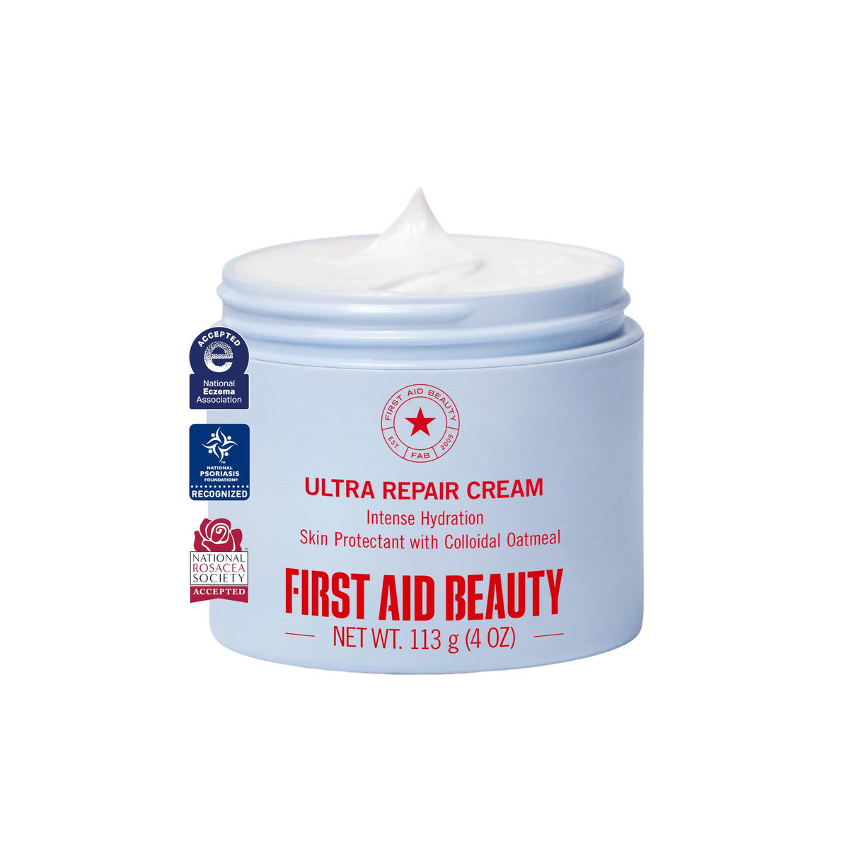 First Aid Beauty jar front view showing product packaging and quick recognition