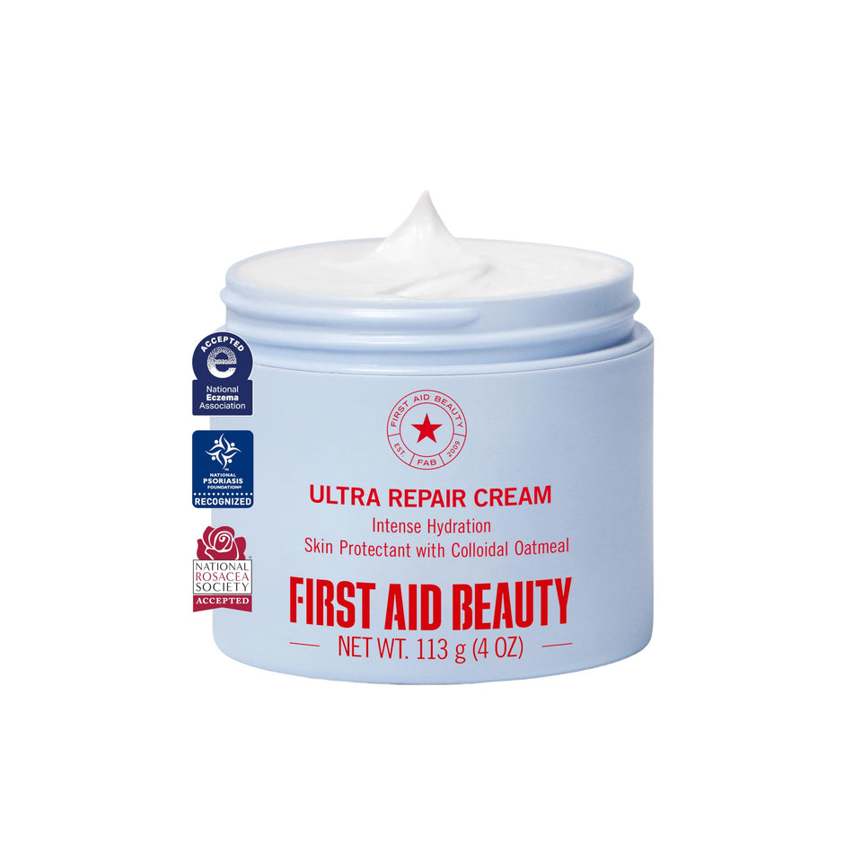 First Aid Beauty jar front view showing product packaging and quick recognition