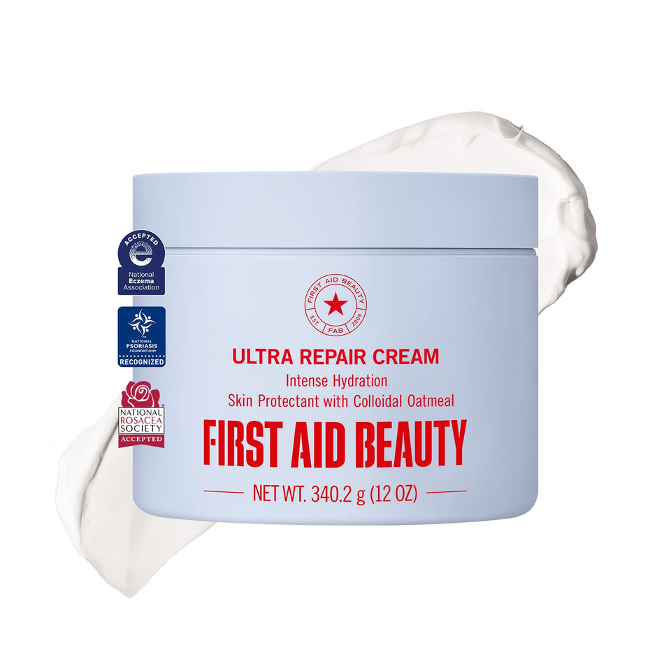 First Aid Beauty front tube shot showing product and packaging benefit