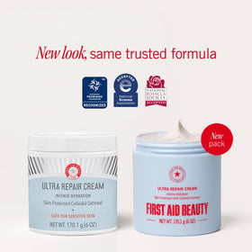 first aid beauty whipped cream texture close-up illustrating rich hydration