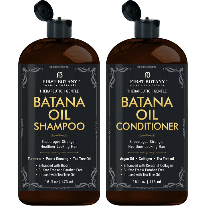 First Botany front packaging showing shampoo and conditioner duo for stronger hair
