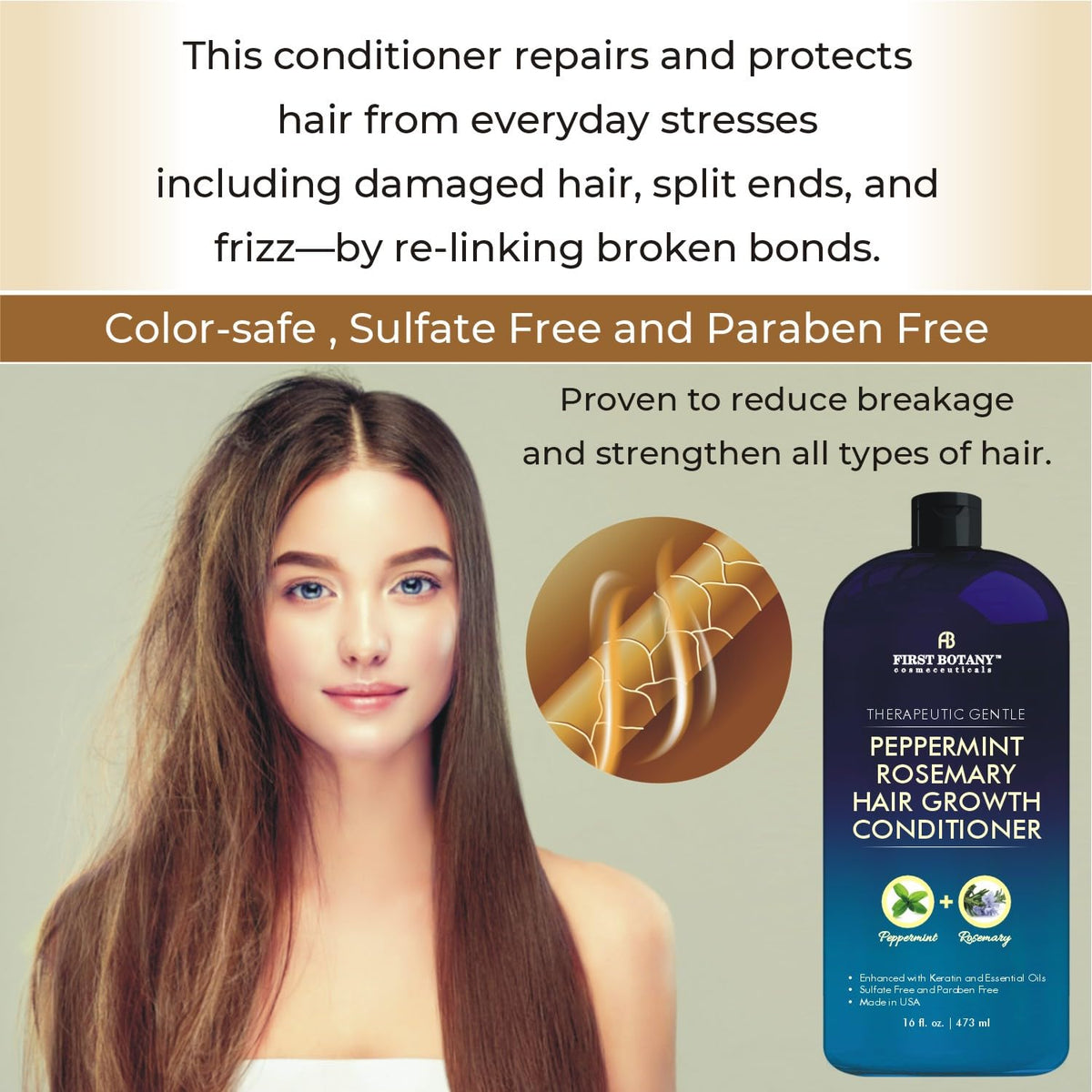 First Botany conditioner applied in hand demonstrating easy spread