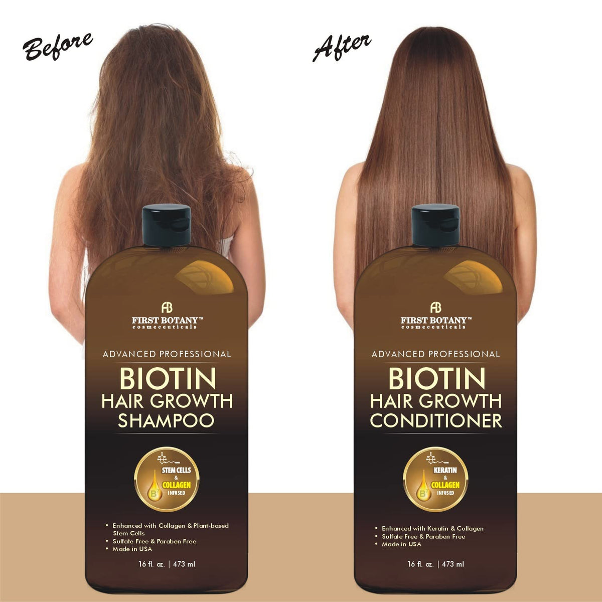 First Botany conditioner being poured to show rich consistency and smoothing benefit