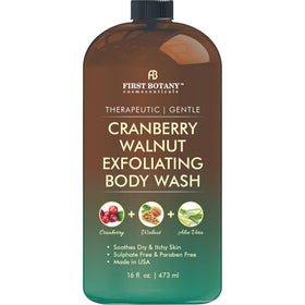 First Botany front packaging showing cranberry walnut bottle and benefits