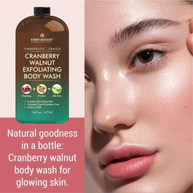 First Botany pump top and label close-up highlighting ingredients and directions