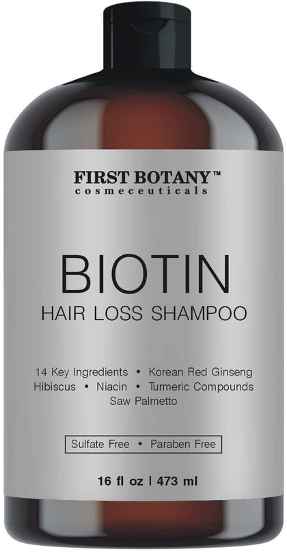 First Botany front packaging showing 16 fl oz bottle and benefit of daily scalp support