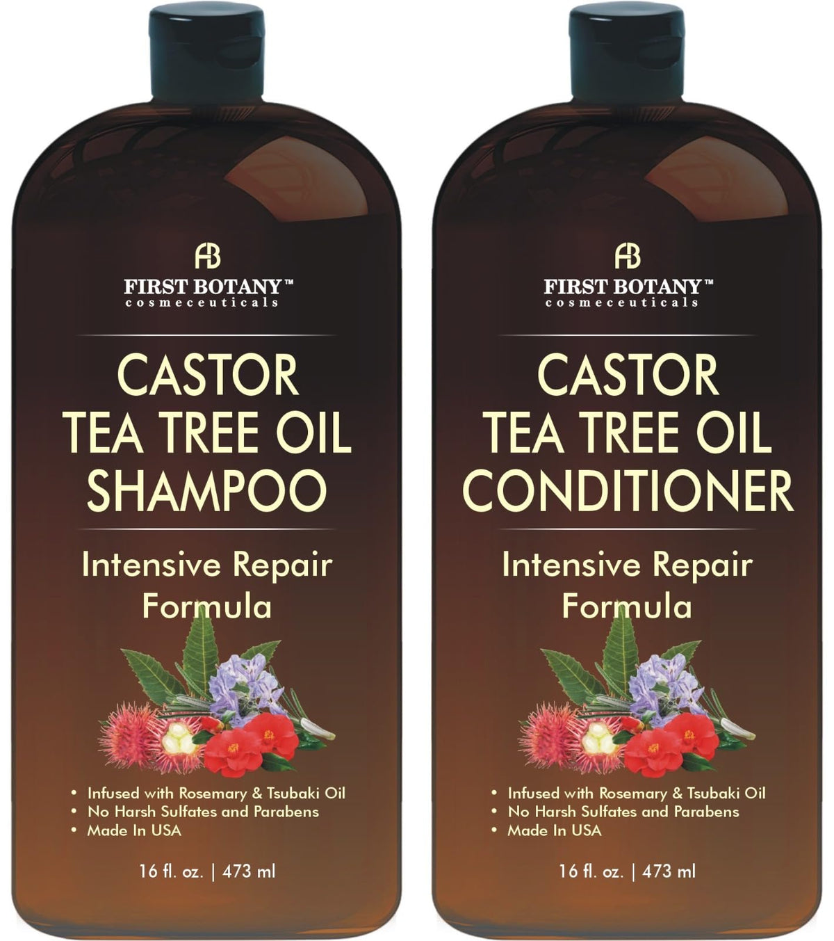 First Botany front packaging showing bottles and benefits for thicker hair