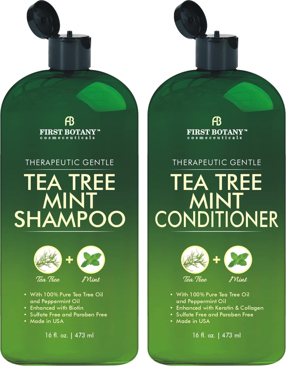First Botany front packaging showing tea tree mint duo and benefits