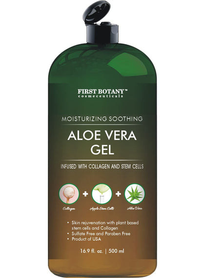 First Botany front packaging shows 16.9 fl oz bottle and clear gel for hydration