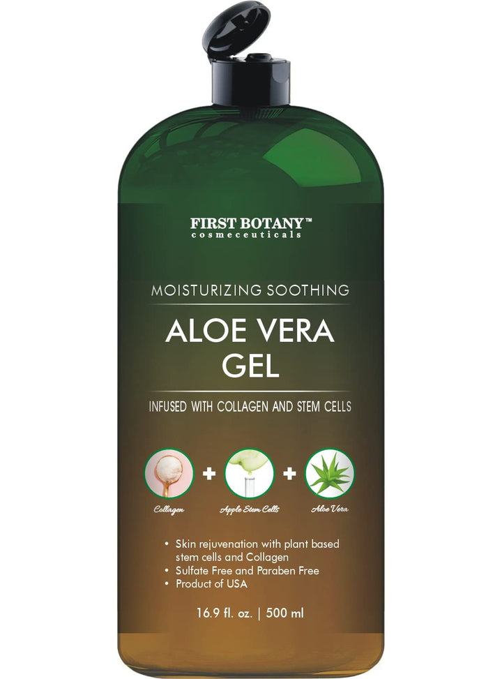 First Botany front packaging shows 16.9 fl oz bottle and clear gel for hydration