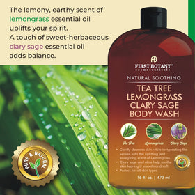 First Botany gel drop on hand illustrating concentrated, effective cleansing
