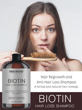 First Botany shampoo in bathroom use demonstrating volumizing and hydrating benefit