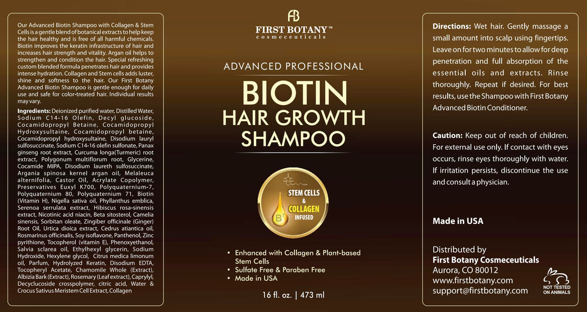First Botany shampoo in shower being applied to scalp for cleansing benefit