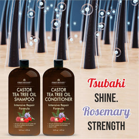First Botany shampoo in use lather on scalp for cleaner scalp benefit