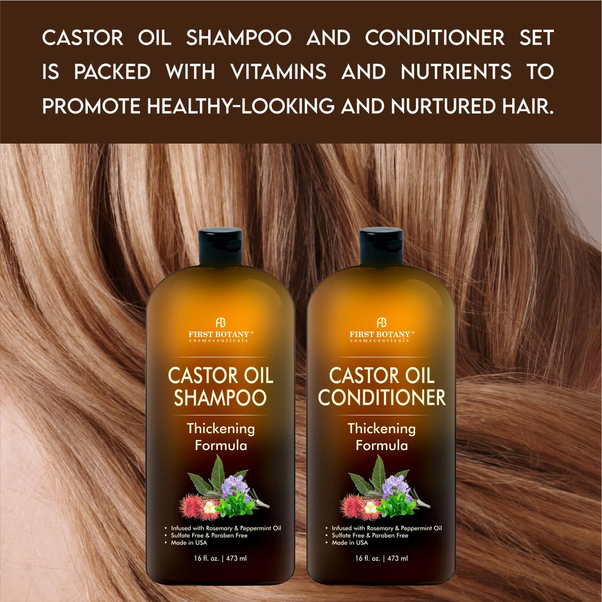 First Botany product in use on wet hair illustrating scalp soothing and manageable strands