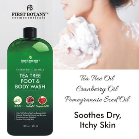 First Botany lather on foot demonstrating exfoliating cleansing action
