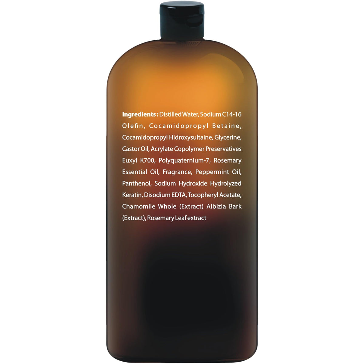 First Botany closeup of pump and ingredient label showing product clarity