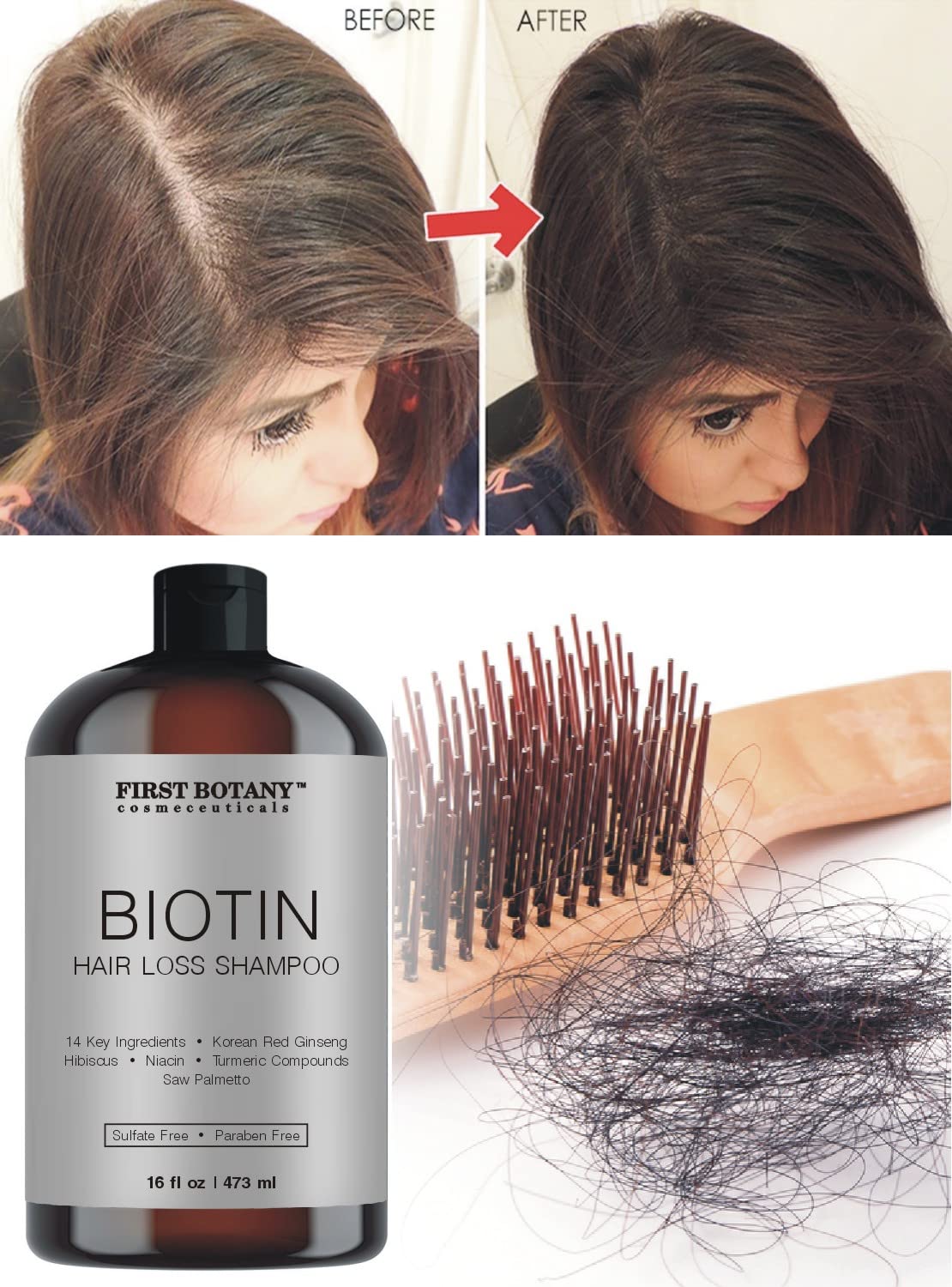 First Botany pump and label detail highlighting ingredient list and clean formulation benefit