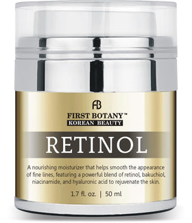 First Botany retinol cream front jar showing clean packaging and brand clarity