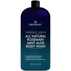 First Botany front packaging showing rosemary mint bottle and clear benefit