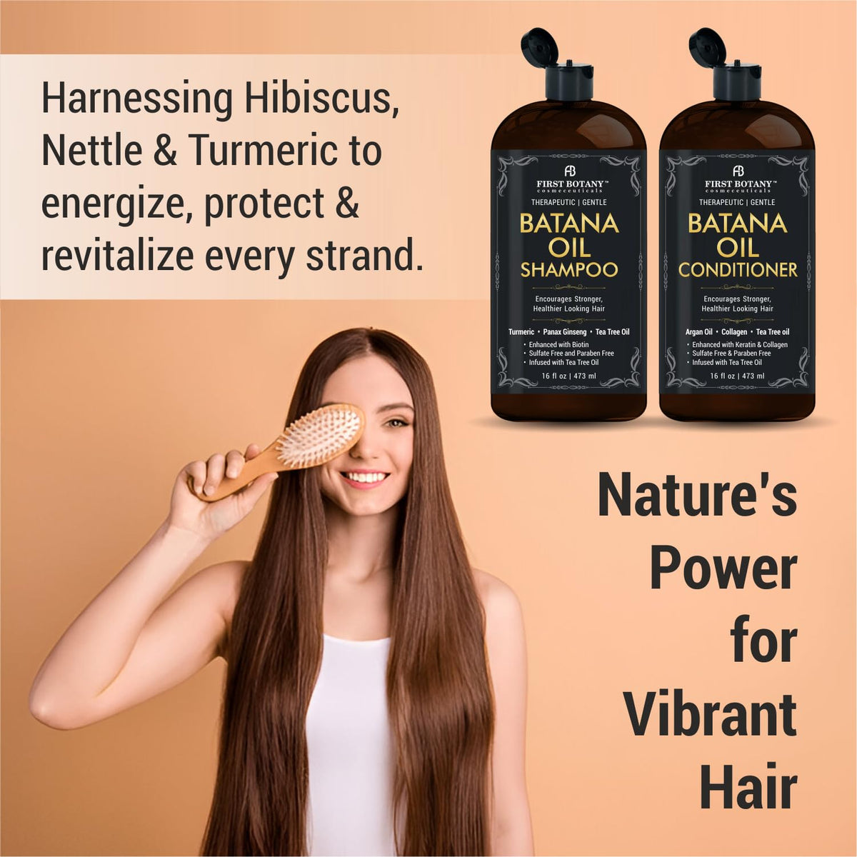 First Botany shampoo lather on hair demonstrating cleansing and scalp relief