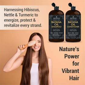 First Botany shampoo lather on hair demonstrating cleansing and scalp relief
