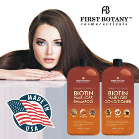 First Botany shampoo pump close-up showing texture and ease of use