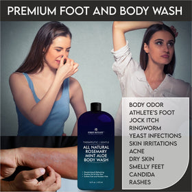 First Botany bottle next to hand showing 16 fl oz size and lasting supply benefit