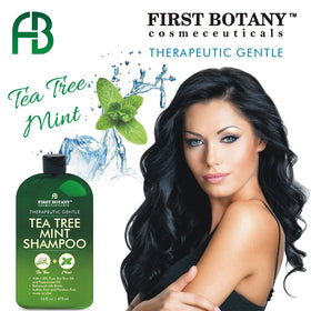 First Botany label close-up showing tea tree and ingredient clarity benefit