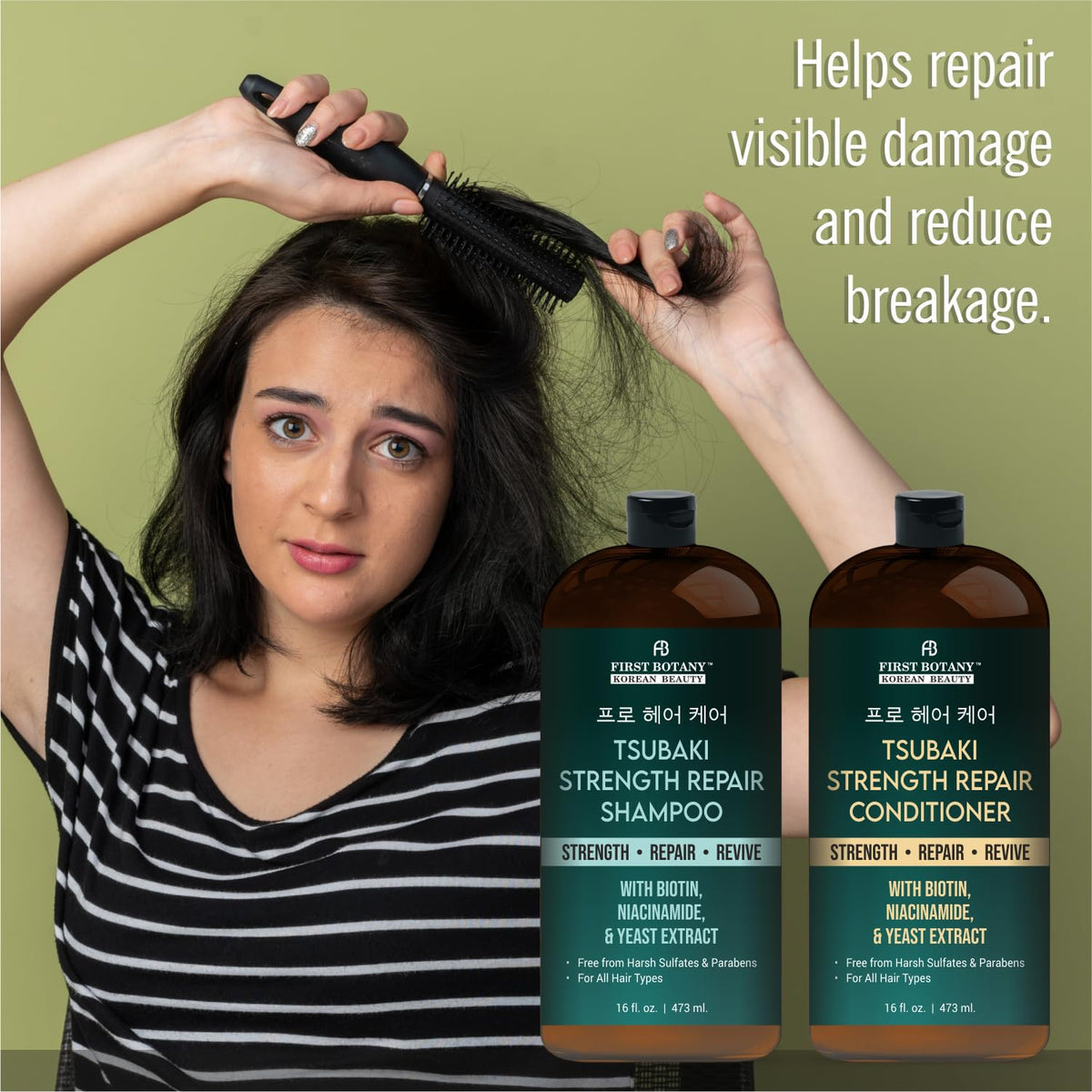 First Botany creamy shampoo texture on hand highlighting gentle, nourishing lather