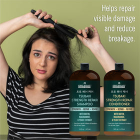 First Botany creamy shampoo texture on hand highlighting gentle, nourishing lather