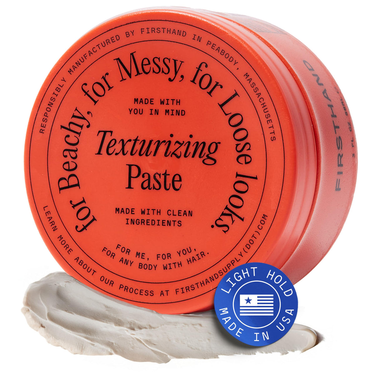 Firsthand front packaging showing 3oz jar and eco packaging benefit
