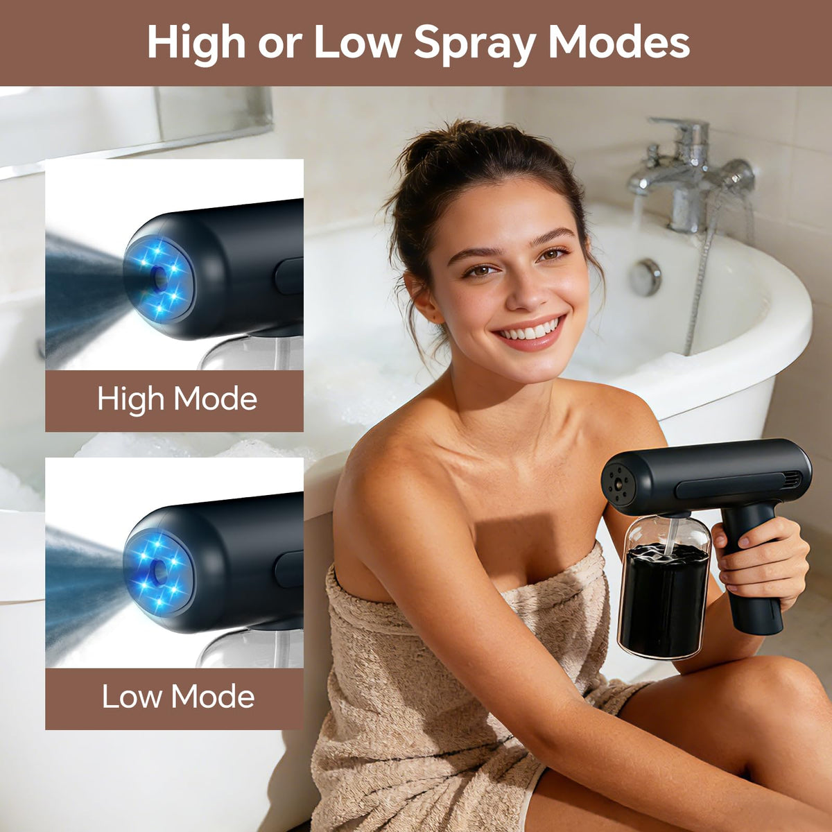 FirstTan held in hand highlighting ergonomic grip and comfort