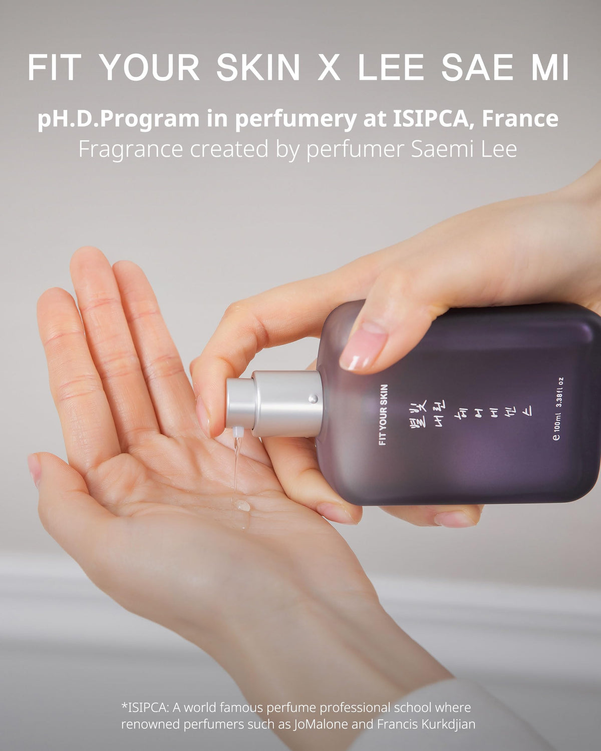 FIT YOUR SKIN applying serum to damp hair before styling for heat protection and manageability