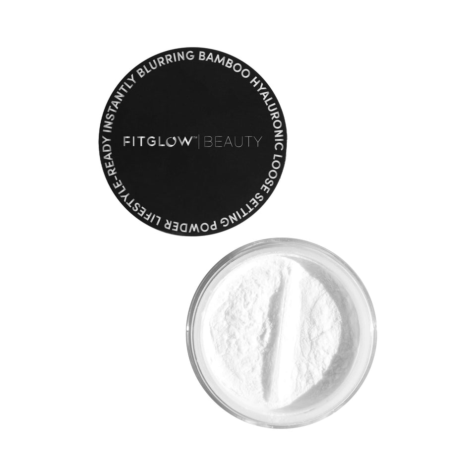 fitglow front jar showing packaging and translucent finish benefit