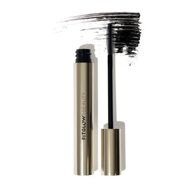 Fitglow mascara front packaging showing clean branding and full-size tube benefit: clarity