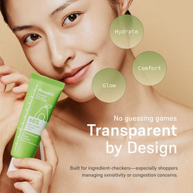 fitneskin applied on skin demonstrating dewy, non-greasy finish