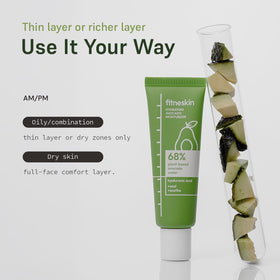 fitneskin on bathroom shelf styled to suggest daily routine use