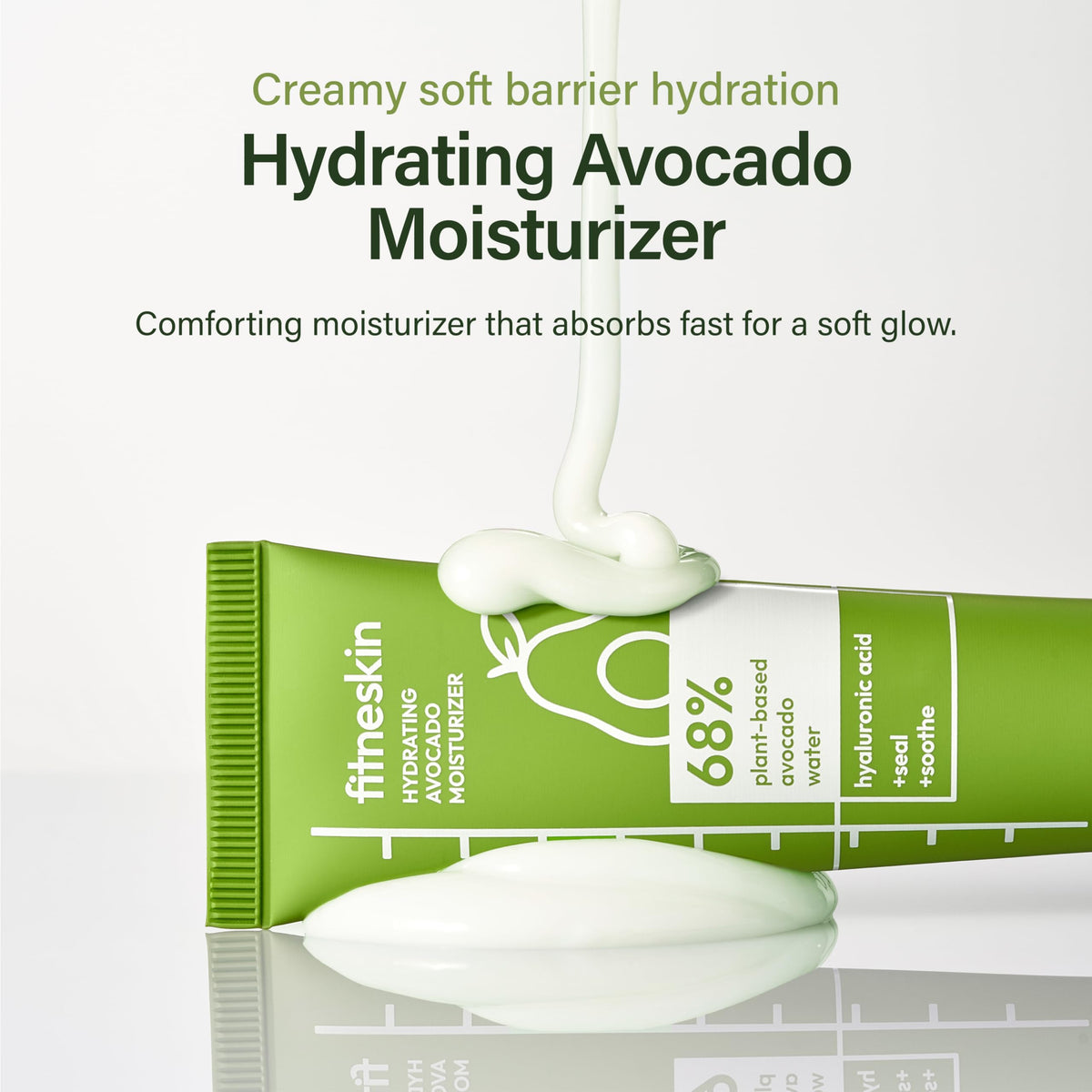 fitneskin open jar with avocado water hinting nourishing hydration