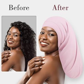 Fittia bonnet holding full braids demonstrating deep capacity and coverage