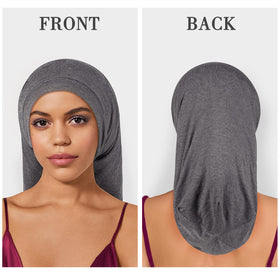 Fittia bonnet worn by person with long braids preserving hairstyle overnight