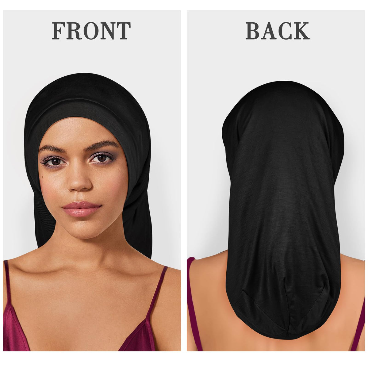 Fittia bonnet covering long braided hair protecting styles overnight