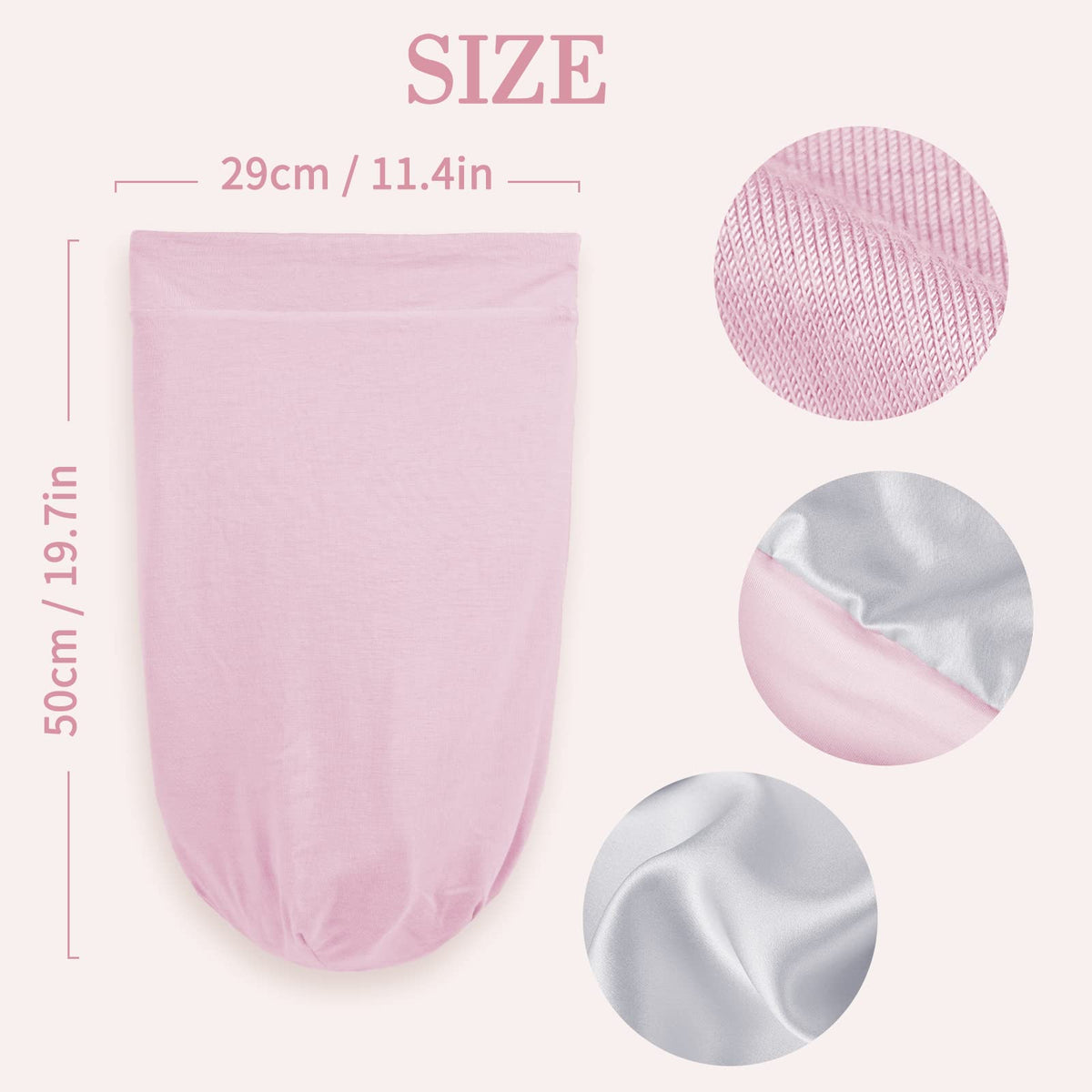 Fittia size comparison on mannequin showing extra-large hair space