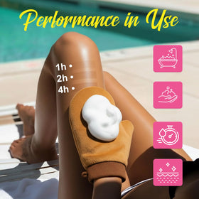 FIUMOT before and after comparison showing natural bronzing benefits
