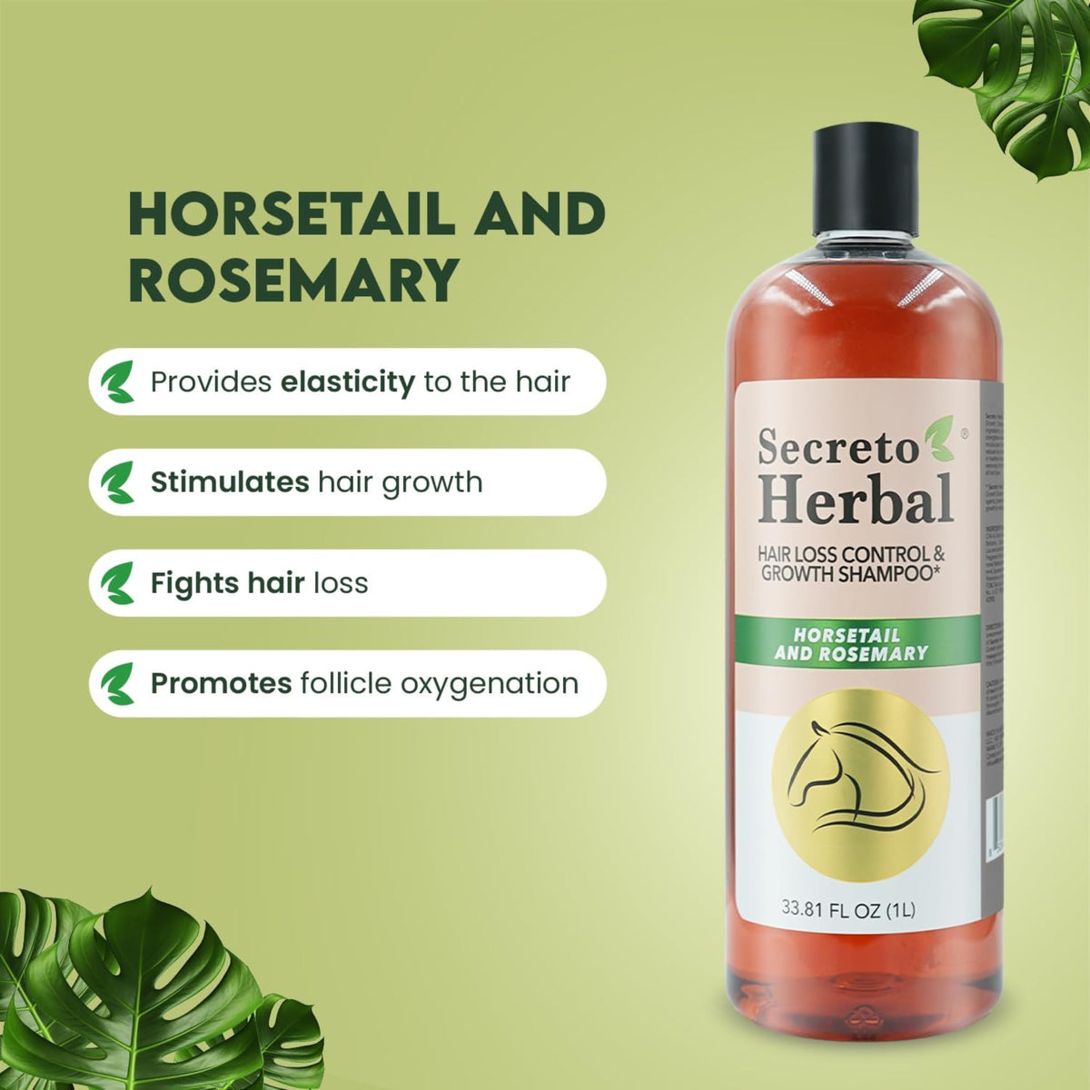 Horsetail and rosemary botanicals with Five Brothers branding highlighting natural extracts