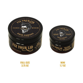 Fix Your Lid travel size pot beside keys for convenient touch-ups
