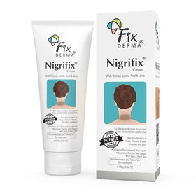 FIXDERMA schematic before and after for elbows and armpits showing expected texture improvement