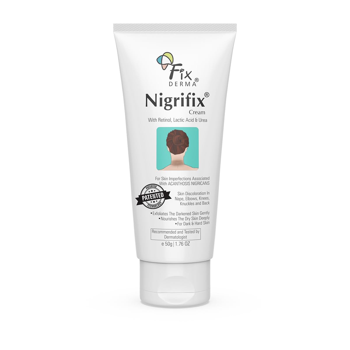 FIXDERMA with lactic acid and tea tree oil ingredients