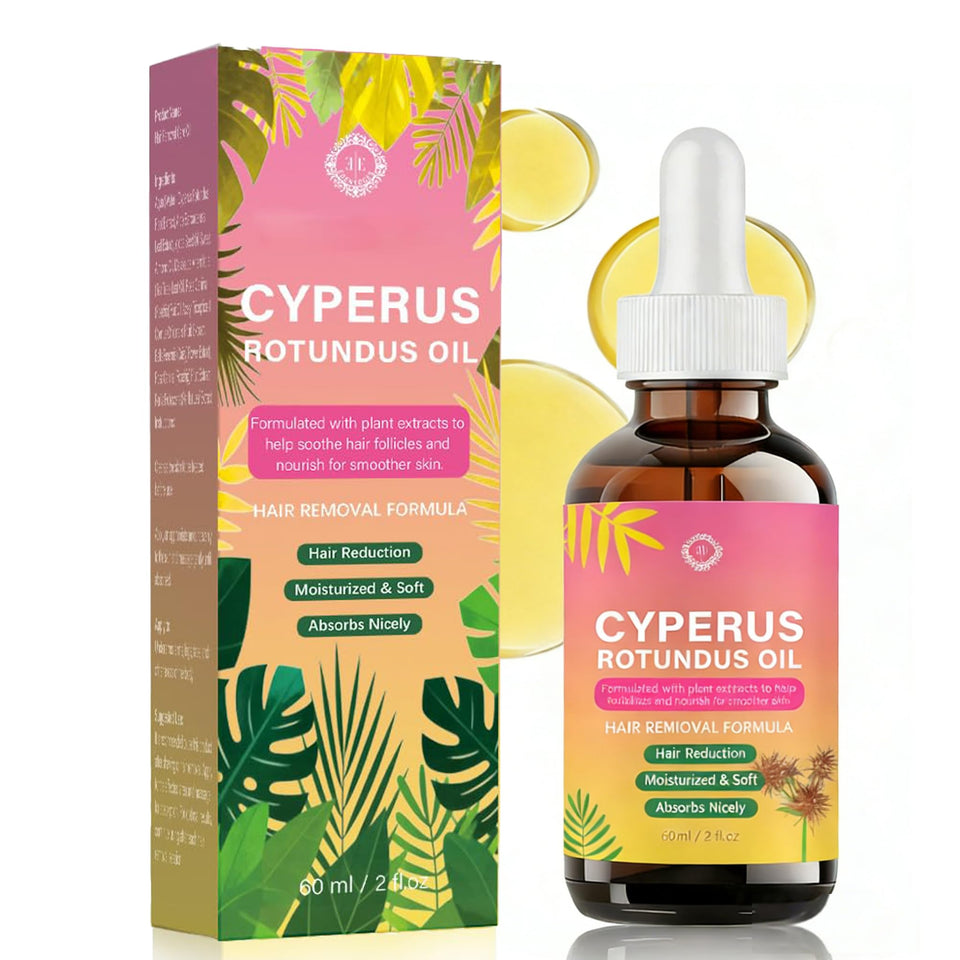 FJHAYRW front bottle shot highlighting natural hair-reducing oil benefits